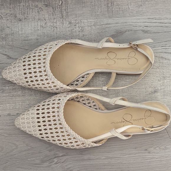 Jessica Simpson Cream Woven Sandals - Picture 7 of 7
